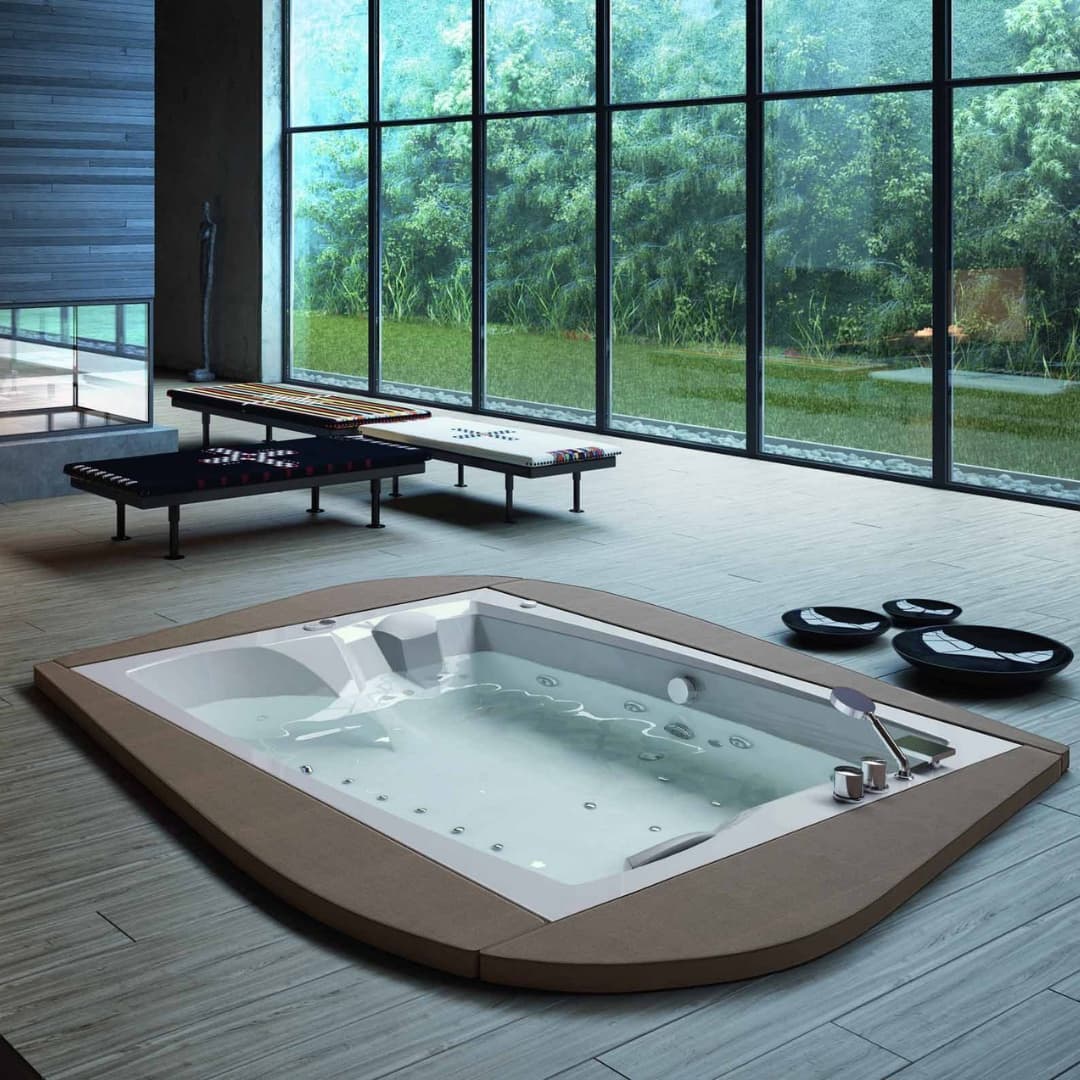 Очень большие ванны. Гидрованна джакузи. Spa ванны Jacuzzi. Ванна Jacuzzi Anima Design Teak 9450-095. Ванна джакузи (Jacuzzi Sharp Extra).